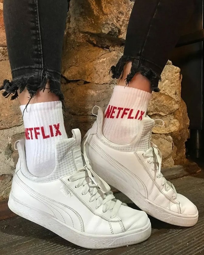 BEYAZ NETFLİX ÇORAP